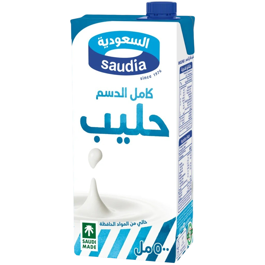 السعودية حليب سائل كامل الدسم 500 مل 